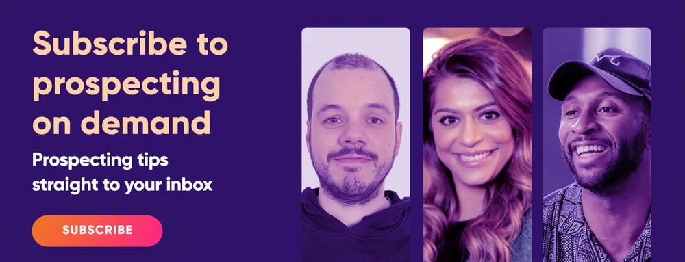Blog CTA banner - Subscribe to prospecting on demand