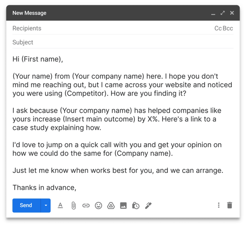 Graphic of "the elephant in the room" email