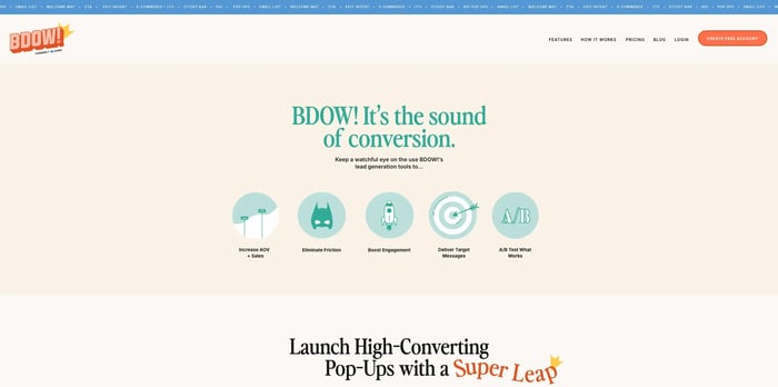Screenshot from the BDWOW! website