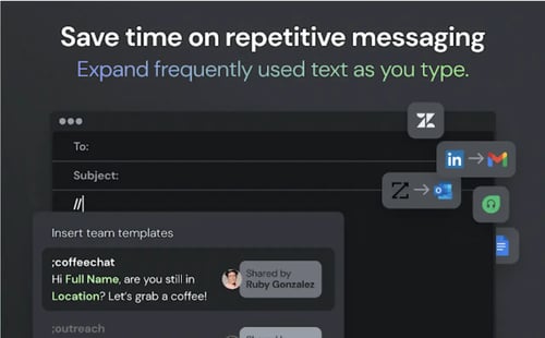 Graphic of Magical email integration on desktop
