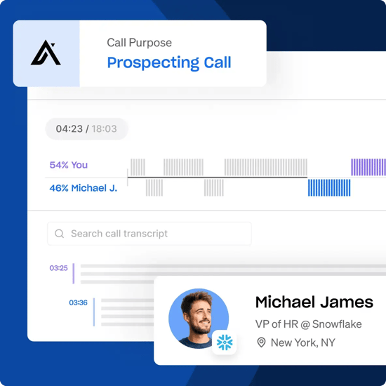 Screenshot of Apollo website prospecting call example