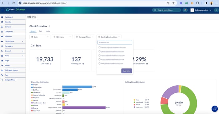 Screenshot of the CIENCE web app