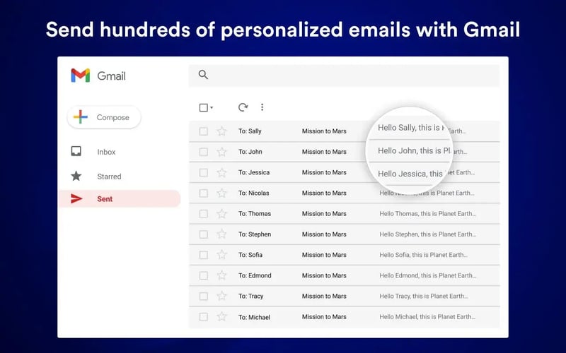 Graphic of Mailmeteor's Gmail functionality