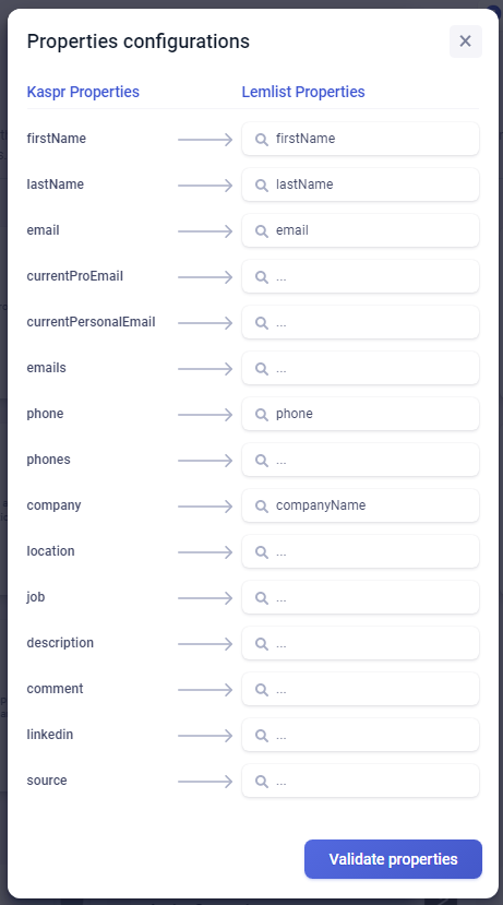 Mapping Lemlist