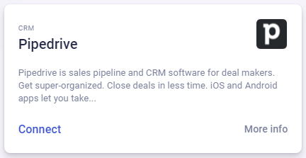 Integration PipeDrive