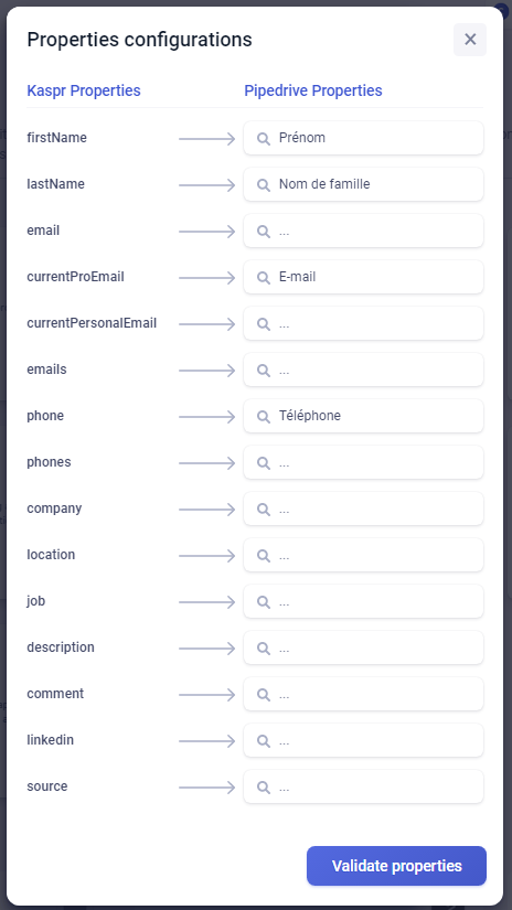 pipedrive mapping