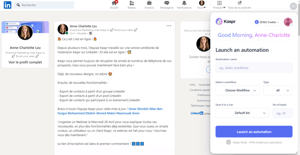 extract Contact Post LinkedIn extract Contact Post LinkedIn