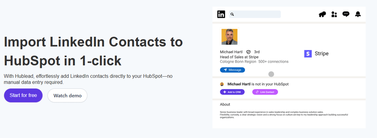 LinkedIn automation tool - Hublead
